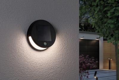 Paulmann 94265 Helena Wandlamp op zonne-energie Energielabel: A (A - G) 3 W Warmwit Antraciet Paulmann 94265 Helena Wandlamp op zonne-energie Energielabel: A (A - G) 3 W Warmwit Antraciet