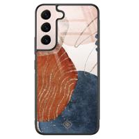 Samsung Galaxy S22 glazen hardcase - Abstract terracotta - thumbnail
