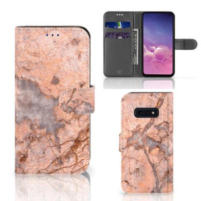 Samsung Galaxy S10e | Bookcase | Marmer Oranje Samsung Galaxy S10e | Bookcase | Marmer Oranje