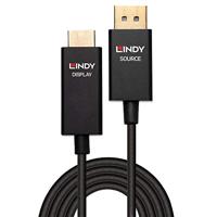 LINDY 40924 DisplayPort-kabel Aansluitkabel DisplayPort-stekker, HDMI-A-stekker 0.50 m Zwart - thumbnail