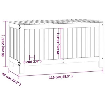 Tuinbox 115x49x60 cm massief grenenhout honingbruin - thumbnail