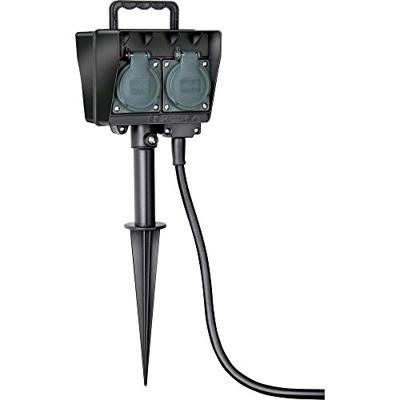 Brennenstuhl Tuincontactdoos met aardspies | IP44 | 4-voudig | 1,5m H07RN-F 3G1,5 | FR - 1154444