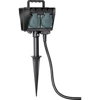 Brennenstuhl Tuincontactdoos met aardspies | IP44 | 4-voudig | 1,5m H07RN-F 3G1,5 | FR - 1154444 - thumbnail