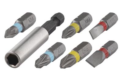 Wolfcraft Bit-set | Sleuf/kruiskop | PH/PZ | 7-delig | 1 set - 2446000