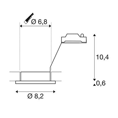Plafondinbouwarmatuur DOLIX OUT Zilvergrijs rond GU10