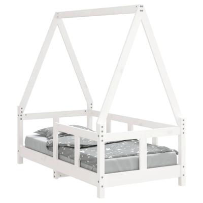 Kinderbedframe 70x140 cm massief grenenhout wit Kinderbedframe 70x140 cm massief grenenhout wit