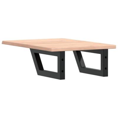 Badkamer wandschap staal en massief eikenhout