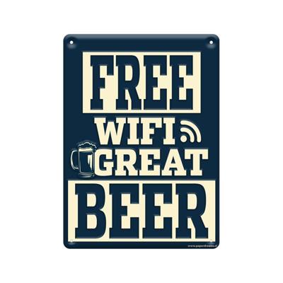 Paperdreams Tekstbord metaal - free wifi