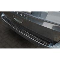 Zwart RVS Bumper beschermer passend voor Volkswagen Caddy V 2020- 'Ribs' AV245054 - thumbnail