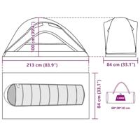 Kampeertent 1-persoons verduisterend stof wit waterdicht - thumbnail
