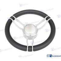 GS41285 - 350 mm zwart lederen stuurwiel - thumbnail