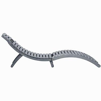 VidaXL Ligbed massief acaciahout greywash VidaXL Ligbed massief acaciahout greywash
