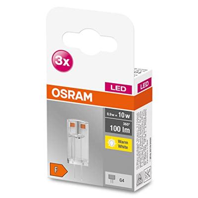 OSRAM HOMELIGHTING 4058075449985 LED-lamp Energielabel F (A - G) G4 Speciale vorm 0.9 W = 10 W Warmwit (Ø x l) 12 mm x 33 mm 3 stuk(s) OSRAM HOMELIGHTING 4058075449985 LED-lamp Energielabel F (A - G) G4 Speciale vorm 0.9 W = 10 W Warmwit (Ø x l) 12 mm x 33 mm 3 stuk(s)