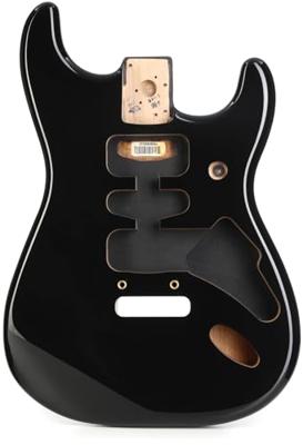 Fender Deluxe Series Stratocaster HSH Alder Body Black losse elzenhouten solid body voor elektrische gitaar