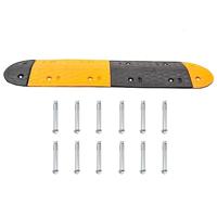 VidaXL Verkeersdrempel 323x32,5x4 cm rubber geel en zwart - thumbnail