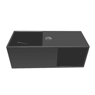 Wiesbaden Julia fontein Solid surface met nis 54 x 20 x 20 cm mat zwart Wiesbaden Julia fontein Solid surface met nis 54 x 20 x 20 cm mat zwart