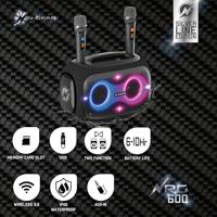 N-GEAR NRG600 - Bluetooth Speaker - Partybox met Verlichting + 2 Microfoons - IPX5 Waterdicht - Zwart - thumbnail
