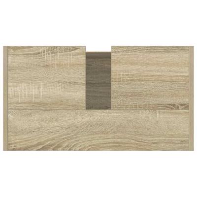 Badkamerkast 58x33x60 cm bewerkt hout sonoma eikenkleurig