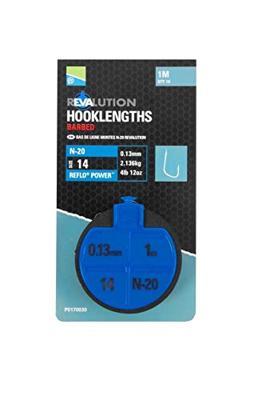 Preston Revalution Hooklengths N20 100cm 10st. Size 12