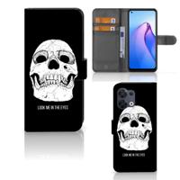 Telefoonhoesje met Naam OPPO Reno8 Skull Eyes - thumbnail