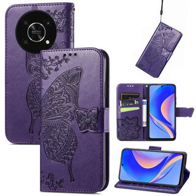 Voor Huawei nova Y90 vlinder liefde bloem reliëf horizontale flip lederen tas met beugel / kaartsleuf / portemonnee / lanyard Voor Huawei nova Y90 vlinder liefde bloem reliëf horizontale flip lederen tas met beugel / kaartsleuf / portemonnee / lanyard