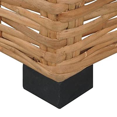 VidaXL Bank zonder armleuning met kussens natuurlijk rattan