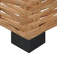 Bank zonder armleuning met kussens natuurlijk rattan - thumbnail