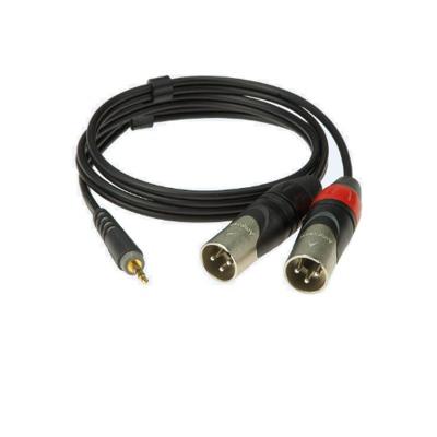 Klotz AY9-0100 verloopkabel 3.5 mm jack haaks - 2x XLR male 3p 1 meter