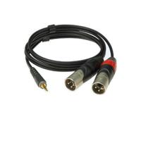 Klotz AY9-0100 verloopkabel 3.5 mm jack haaks - 2x XLR male 3p 1 meter - thumbnail