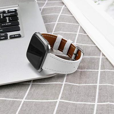 Fitbit Versa 1 / 2 & Lite leren bandje - Wit Fitbit Versa 1 / 2 & Lite leren bandje - Wit