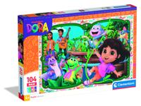 Clementoni Dora Super Color puzzel park maxi - 104 stukjes - thumbnail