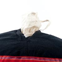 Yogi & Yogini Meditatiekussen Rond Katoen Oranje - Patroon Rood - 33 x 17 cm - thumbnail