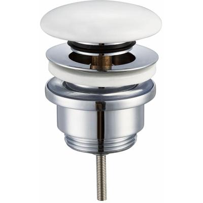 Wiesbaden Caral Keramische Clickwaste Afvoerplug 5/4" Wit Glanzend