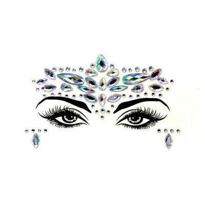 3 PC'S voorhoofd groene Masquerade make-up acryl gezicht sticker stijl: YT-26