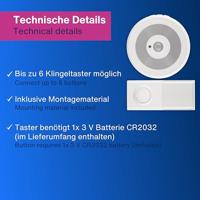 REV 0082180103 Complete set voor Draadloze deurbel Met bewegingsmelder - thumbnail