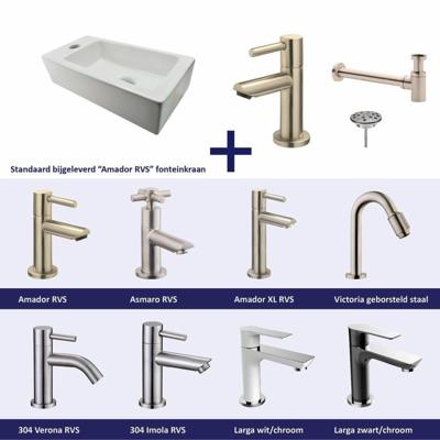 Fonteinset Chepri Mini Links 36X18X9 cm RVS Aqua Splash