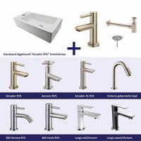 Fonteinset Chepri Mini Links 36X18X9 cm RVS Aqua Splash - thumbnail