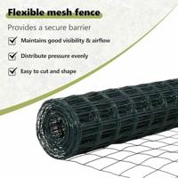 VidaXL Hek met paal groen 0,8 x 25 m staal en pvc - thumbnail