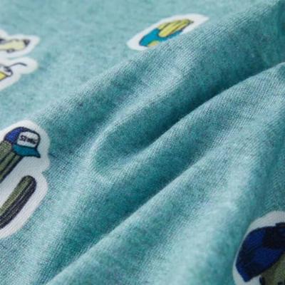 Kindershirt 128 gemleerd lichtgroen