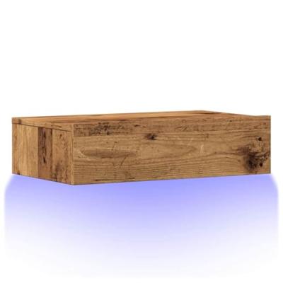 Tv-meubel met LED-verlichting 60x35x15,5 cm oud houtkleurig