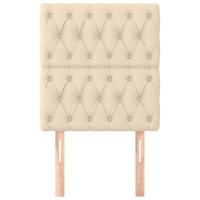 Hoofdborden 2 st 80x7x78/88 cm stof crmekleurig - thumbnail