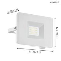 Eglo BuitenspotFaedo 3 20W wit - 33153 - thumbnail