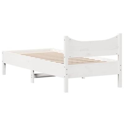 Bedframe massief grenenhout wit 75x190 cm Bedframe massief grenenhout wit 75x190 cm