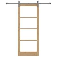 Schuifdeur ORKDAL Bruin 86 x 211 cm Massief grenenhout - thumbnail