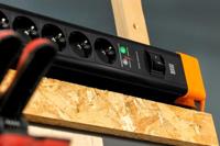 Bachmann BM005919 Stekkerdoos met schakelaar Zwart, Oranje Randaarde stekker 1 stuk(s) - thumbnail