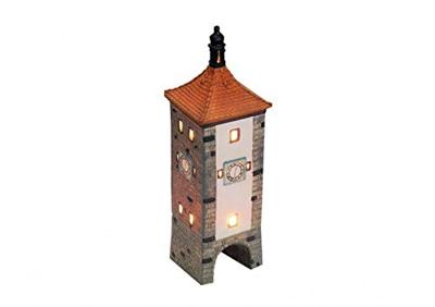 Wurm Lichthaus Siebersturm Rothenburg/Tauber van porselein, bruin/rood (B/H/D) 8x32x8cm. Wurm Lichthaus Siebersturm Rothenburg/Tauber van porselein, bruin/rood (B/H/D) 8x32x8cm.