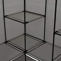 Hoekkledingkast 130x87x169 cm grijs - thumbnail