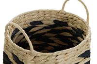 Mandenset DKD Home Decor Zwart Lichtbruin Natuurlijke Vezel Boho 30 x 30 x 30 cm 2 Onderdelen (2 Stuks) - thumbnail