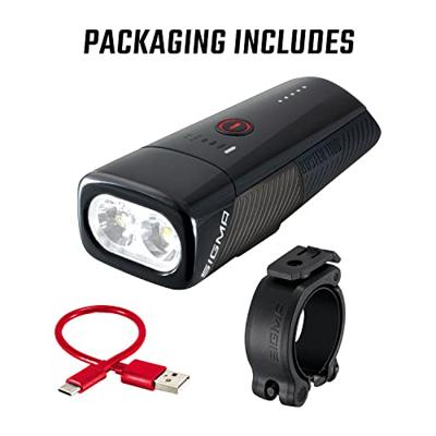 Sigma koplamp buster 1100 led schroefhouder -li-ion accu usb - thumbnail