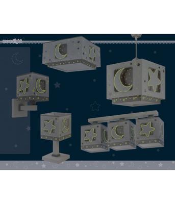 Dalber hanglamp Moonlight glow in the dark 24 cm 60W grijs